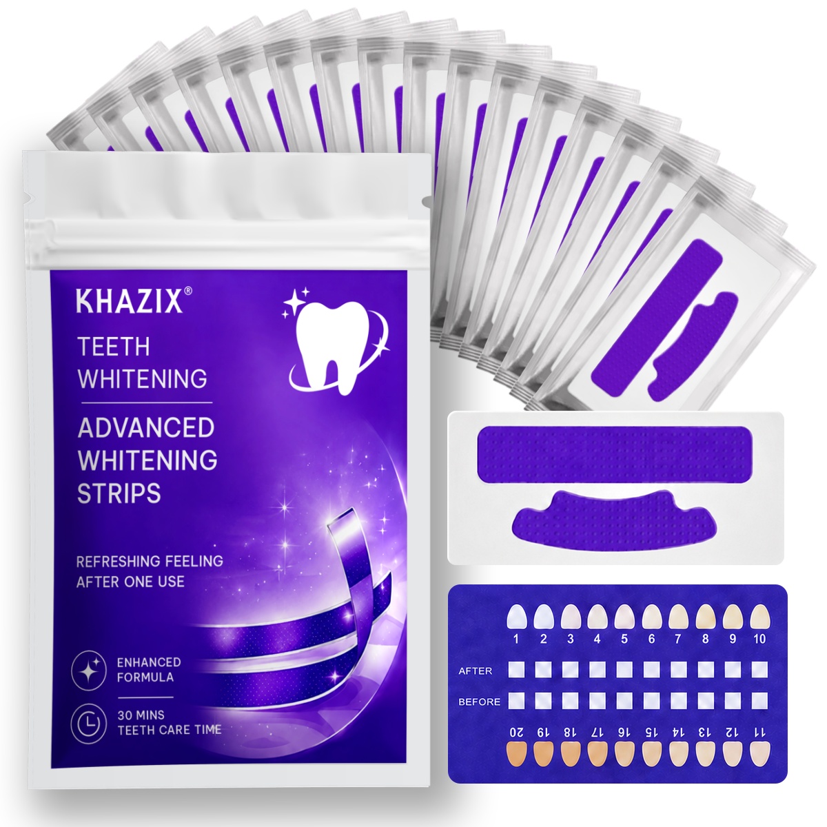 Teeth Whitening Strips Crest - 1/7 пары отбеливающих полосок для зубов