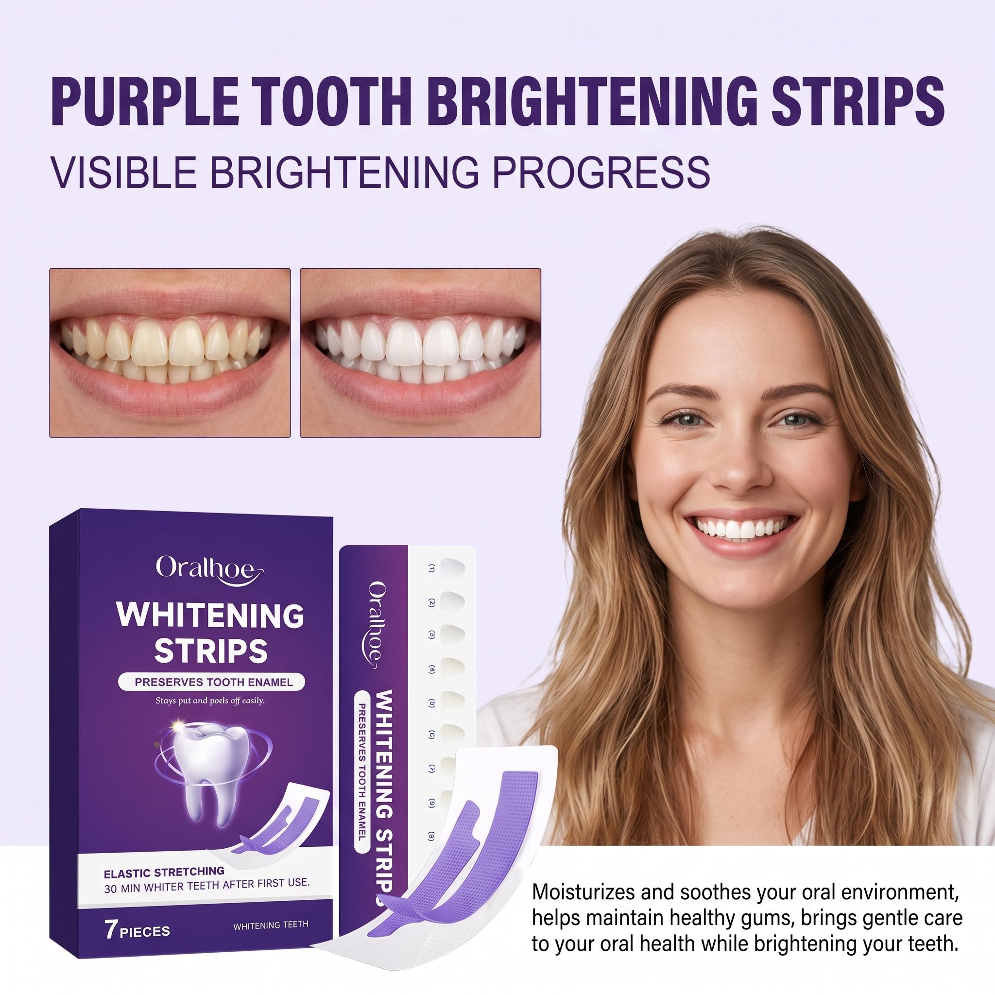 Фиолетовые полоски для отбелив – обзор и цена Teeth Whitening Strips Crest