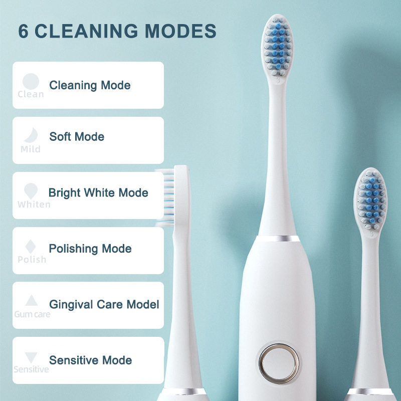 6-режимная электрическая звуко – обзор и цена Teeth Whitening Toothbrush